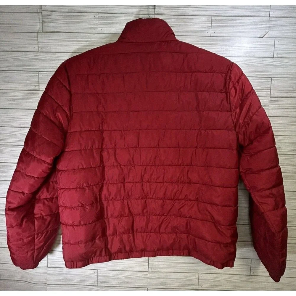True Religion Men's World‎ Tour Red Puffer Jacket Polyester Full Zip Size 2XL